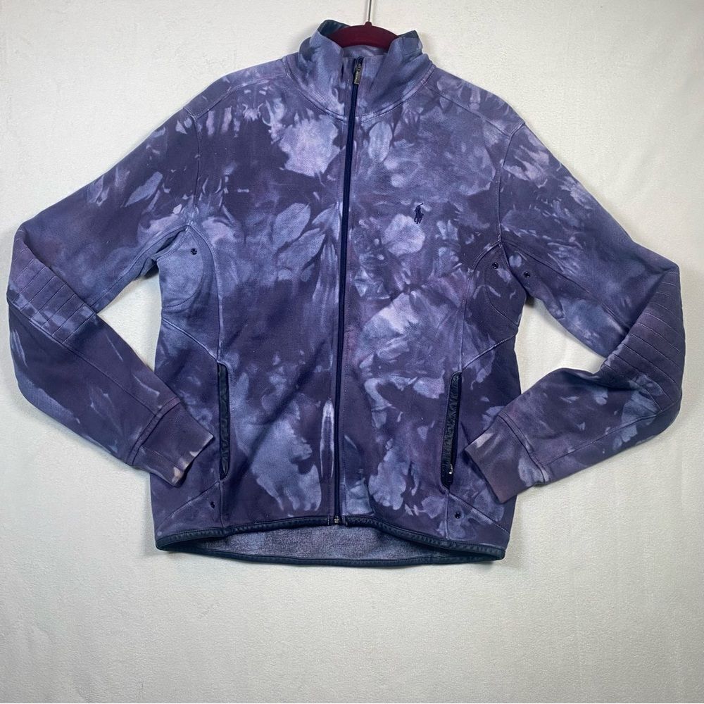 Ralph Lauren Golf Front Zipper Purple Tie Dye Jacket Size Medium
